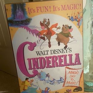 Disney Cinderella wood sign 13X19 inches